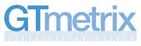 GTmetrix logo featuring the text "GTmetrix" in a blue and light blue gradient font with a ruler graphic underneath, perfect for showcasing results-driven websites or SEO-optimized websites.